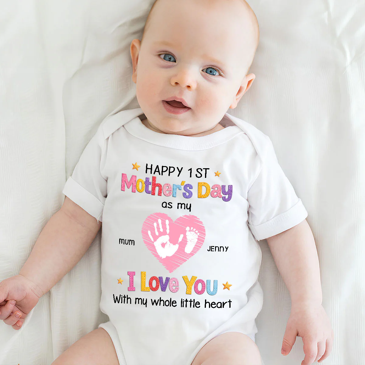 I Love You - Personalized Custom Baby Onesie - Image 5