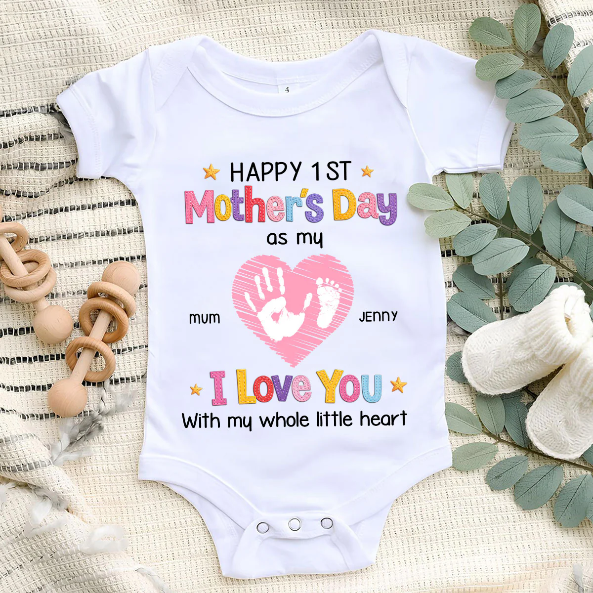 I Love You - Personalized Custom Baby Onesie - Image 6