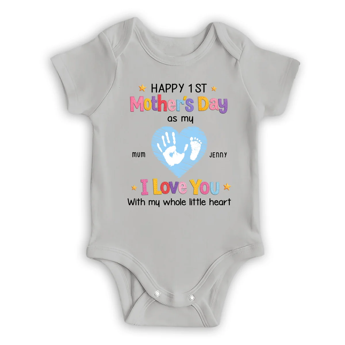 I Love You - Personalized Custom Baby Onesie - Image 9