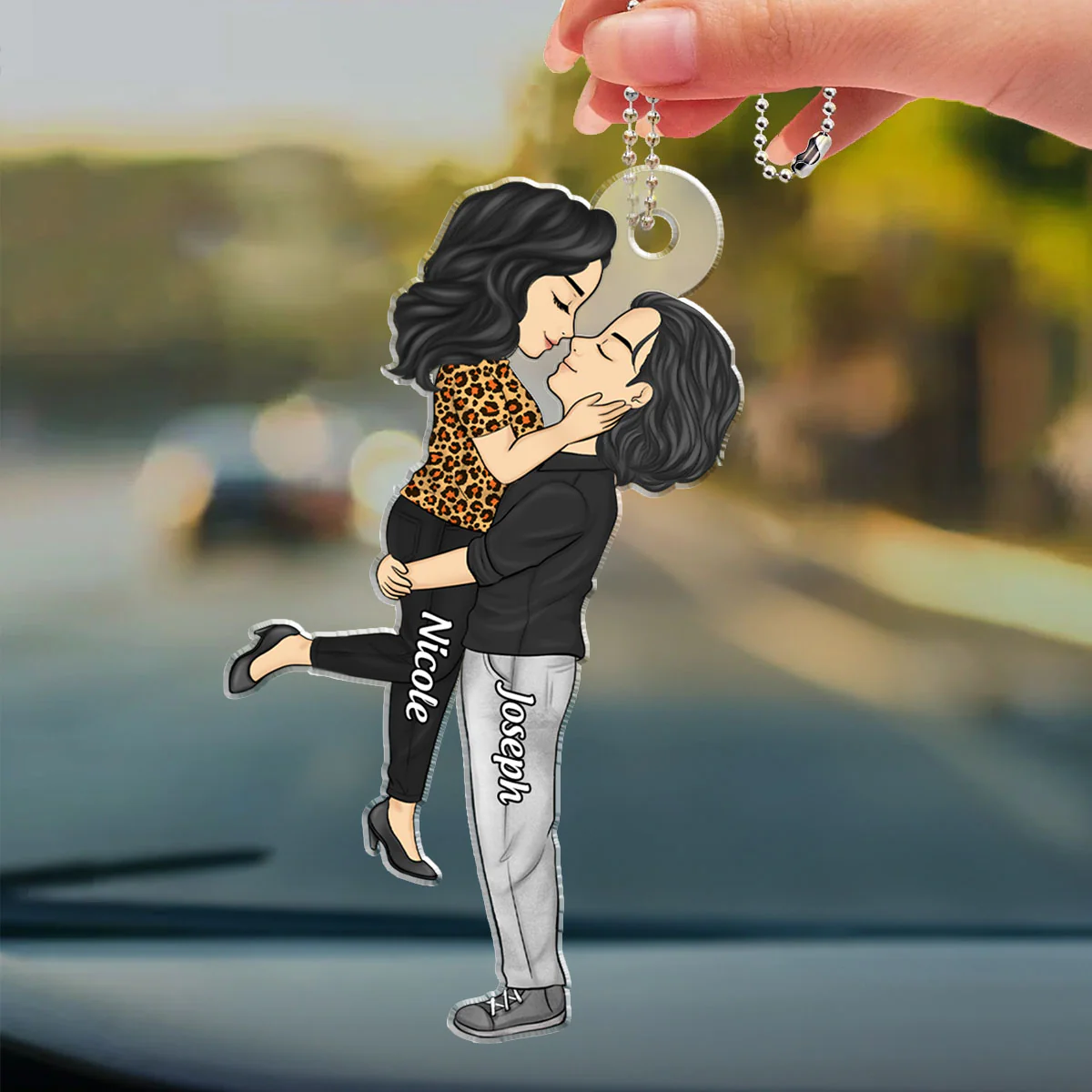 I Love You - Personalized Custom Car Ornament - Image 3