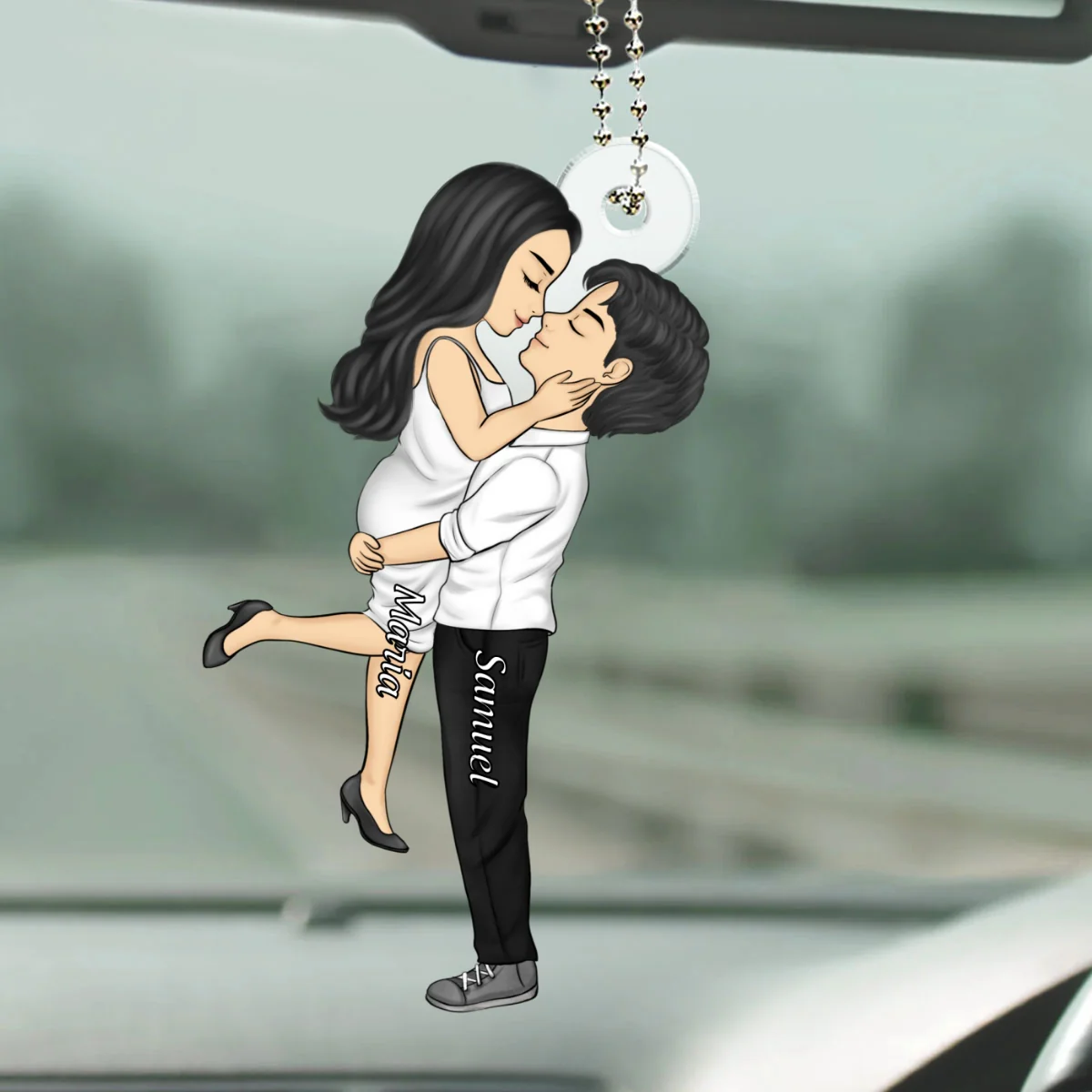 I Love You - Personalized Custom Car Ornament - Image 6