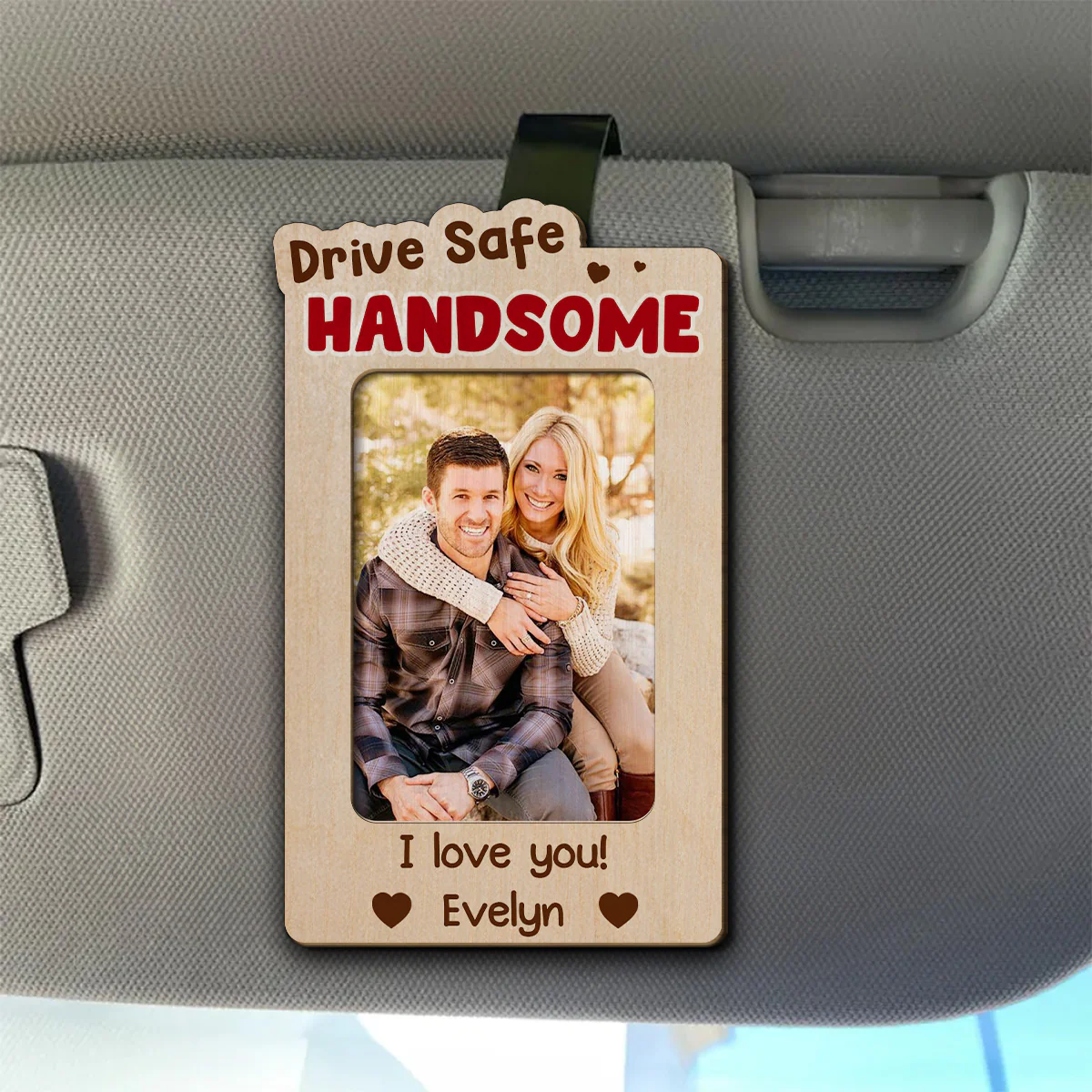 I Love You - Personalized Custom Car Visor Clip - Image 4