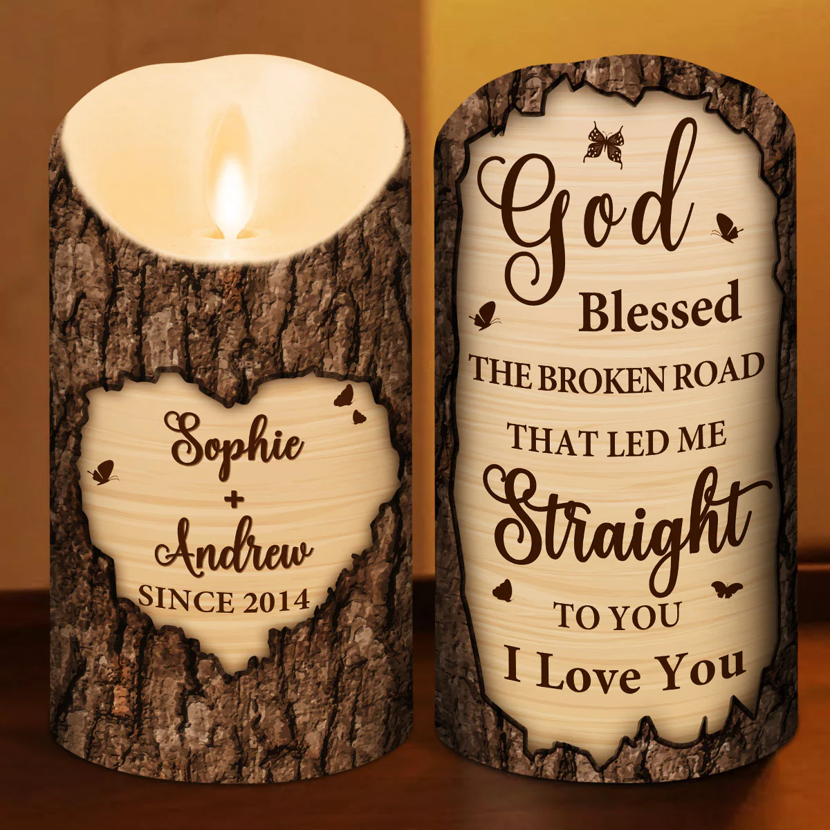 I Love You - Personalized Custom LED Candle - Image 3