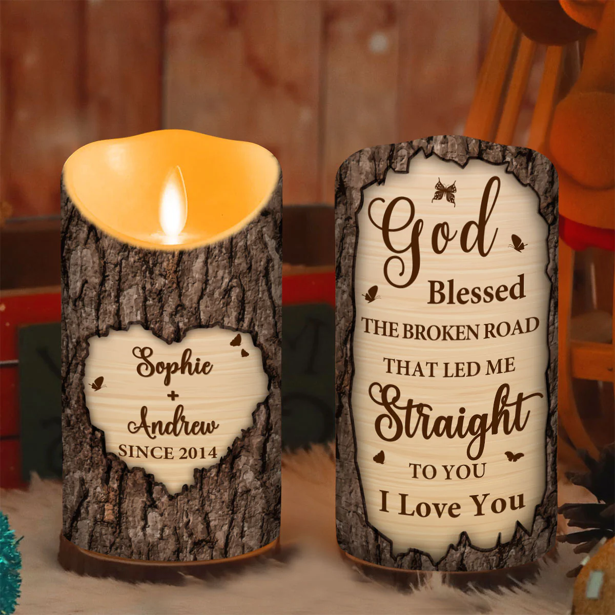I Love You - Personalized Custom LED Candle - Image 5