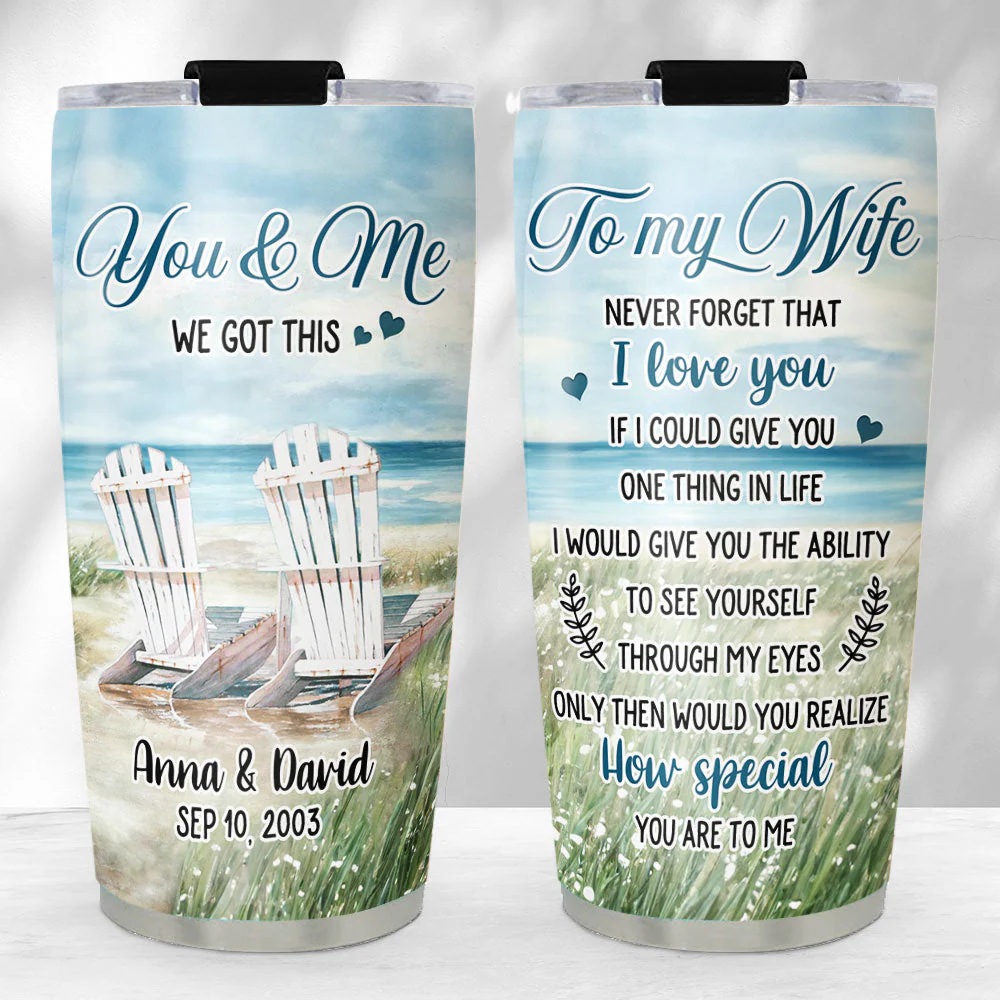 I Love You - Personalized Custom Tumbler - Image 4