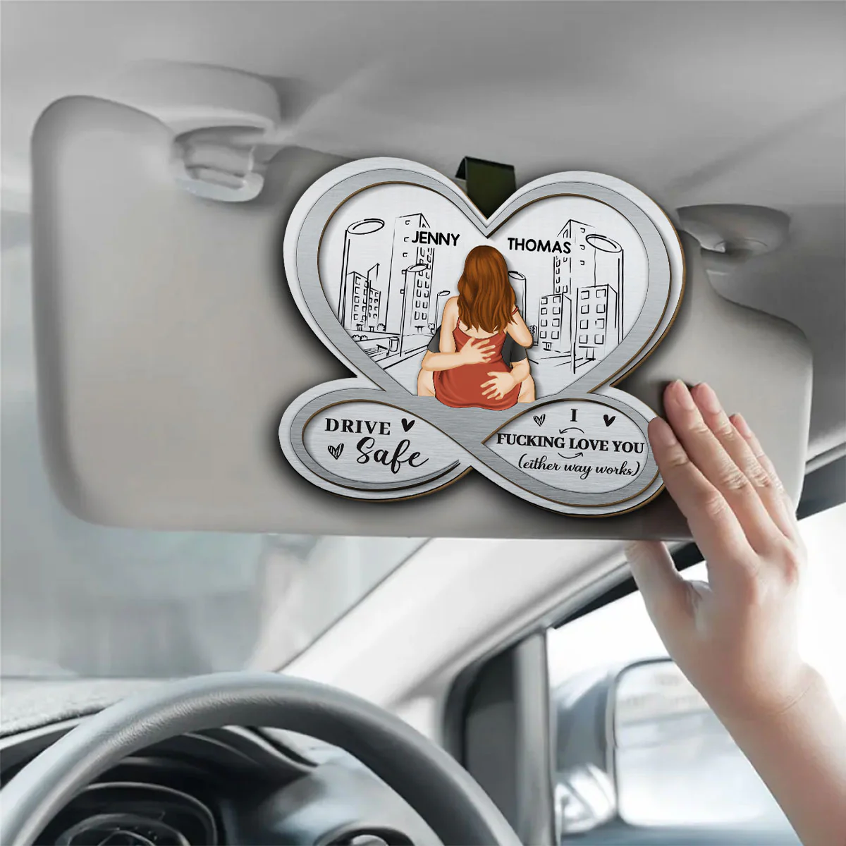 I Love You So Much - Personalized Custom Car Visor Clip - Image 3