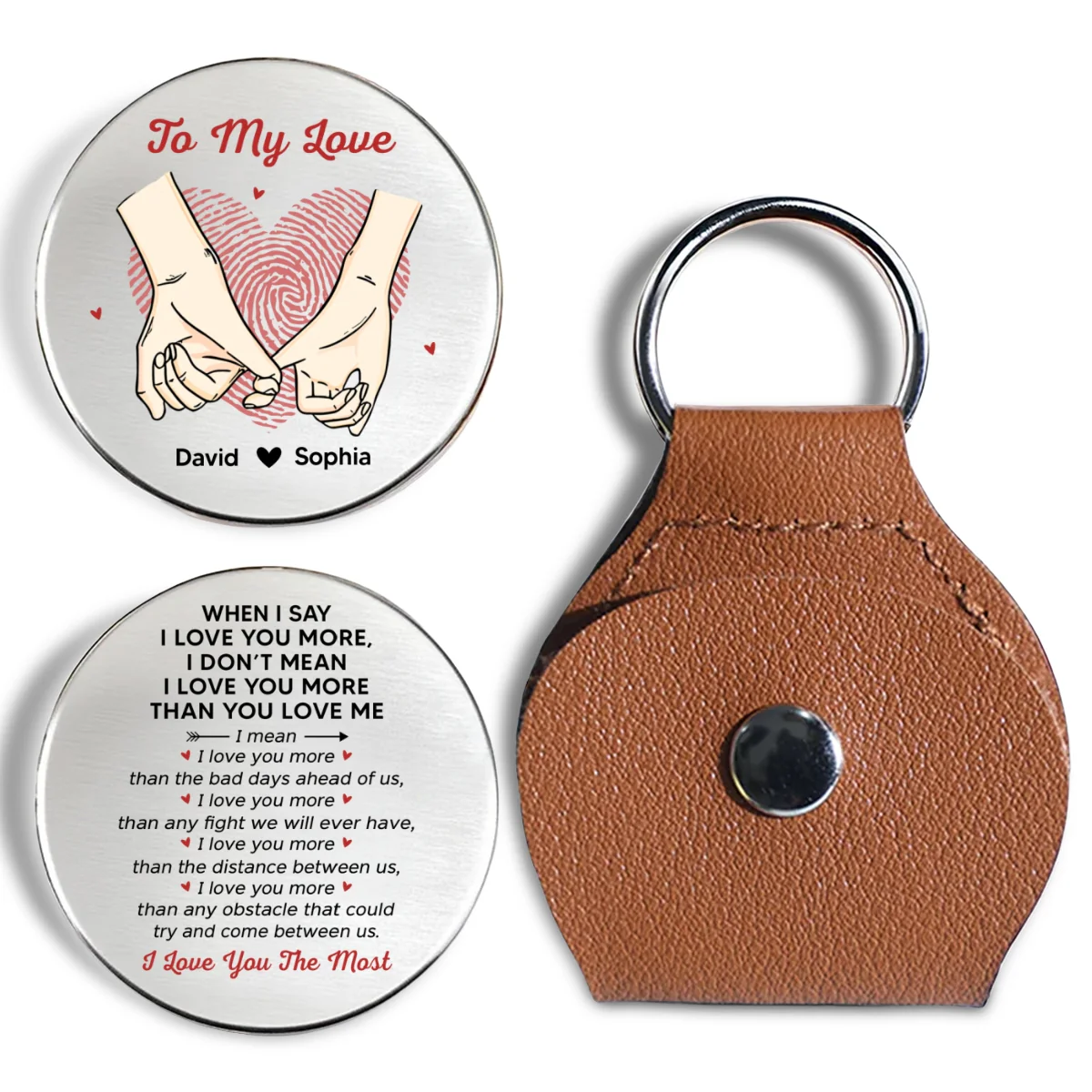 I Love You The Most - Personalized Custom Pocket Hug - Image 6
