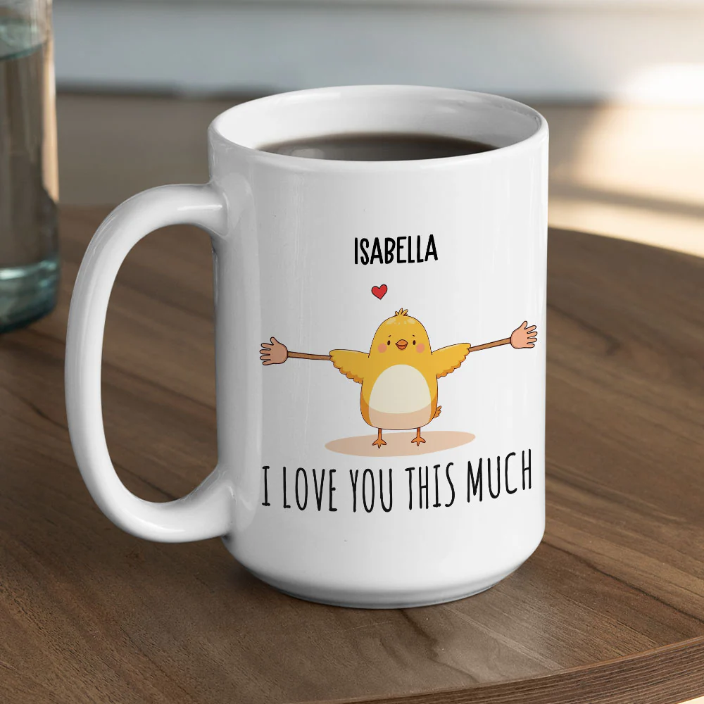 I Love You This Much - Personalized Custom Coffee Mug - Image 5