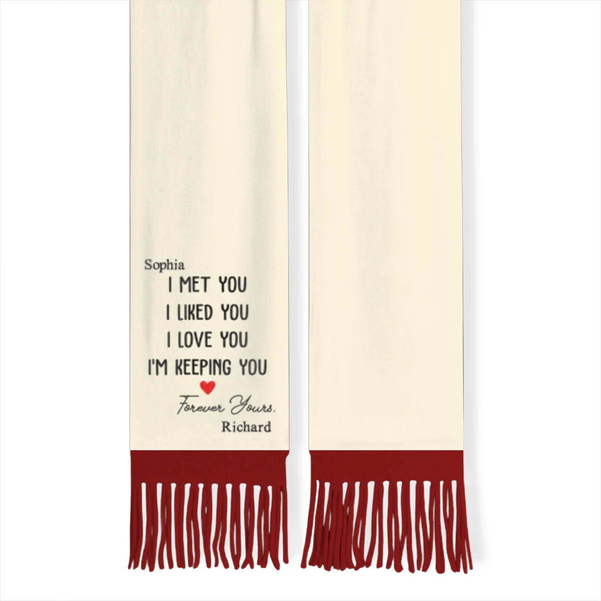 I Met You I Liked You - Personalized Custom Scarf - Image 7