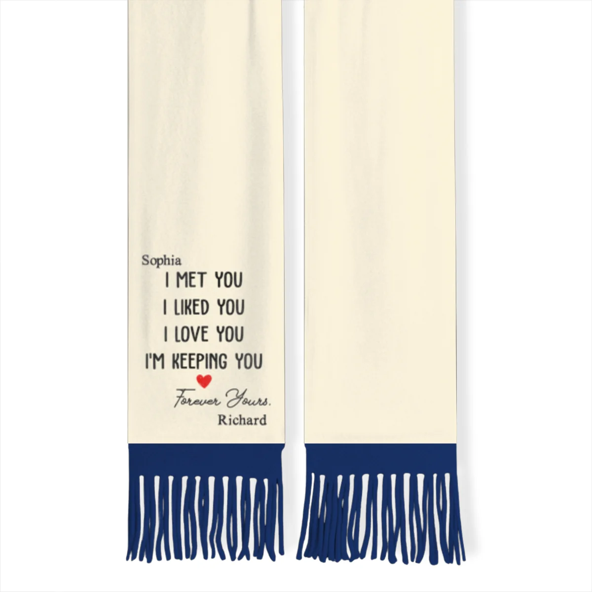 I Met You I Liked You - Personalized Custom Scarf - Image 8
