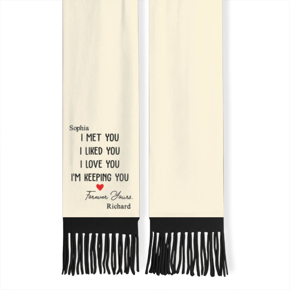I Met You I Liked You - Personalized Custom Scarf - Image 9