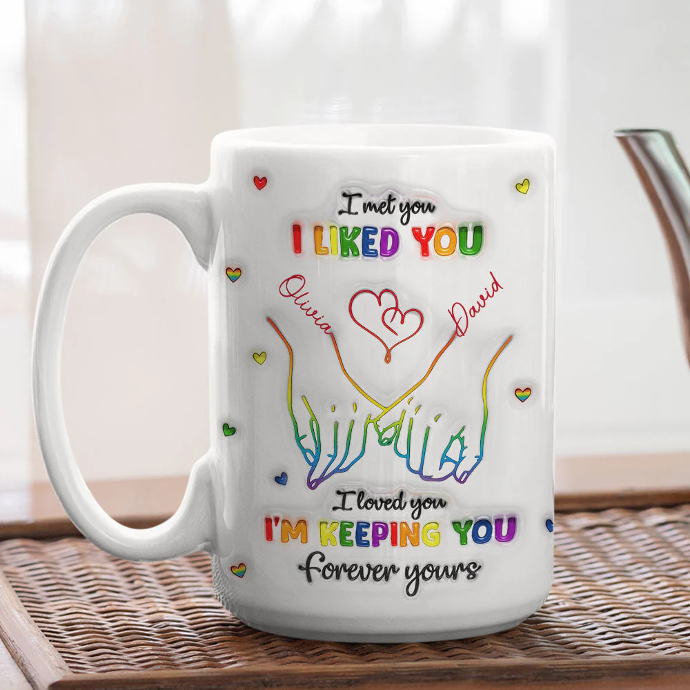 I Met You I Loved You - Personalized Custom 3D Inflated Effect Mug - Image 4