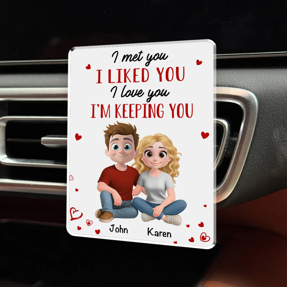 I Met You - Personalized Custom Car Vent Clip - Image 2