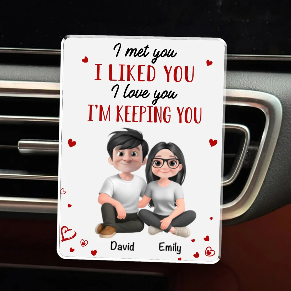 I Met You - Personalized Custom Car Vent Clip - Image 6