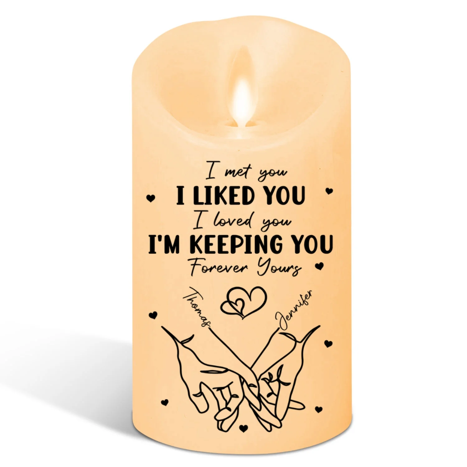 I Met You - Personalized Custom LED Candle - Image 7