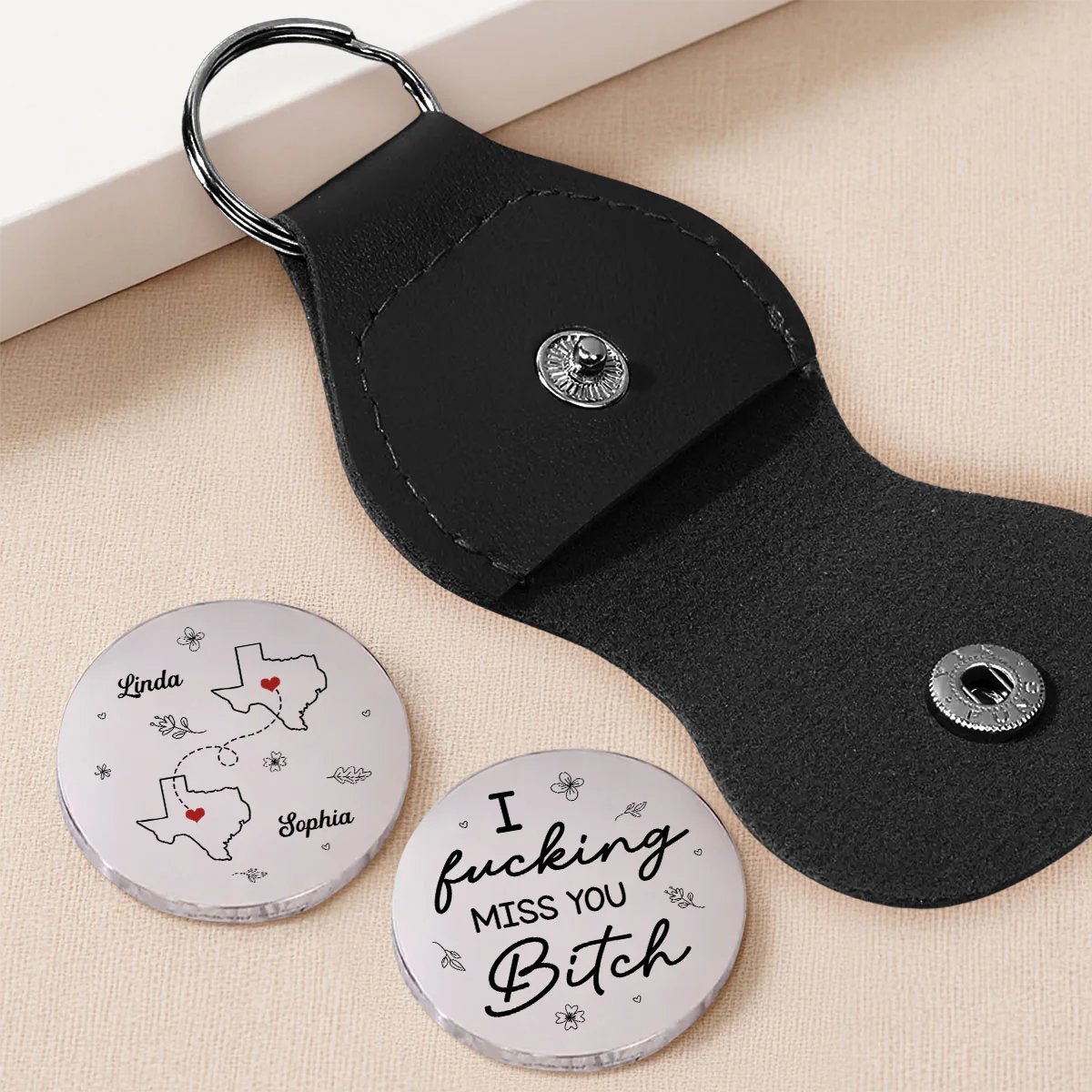 I Miss You Bestie - Personalized Custom Pocket Hug - Image 2