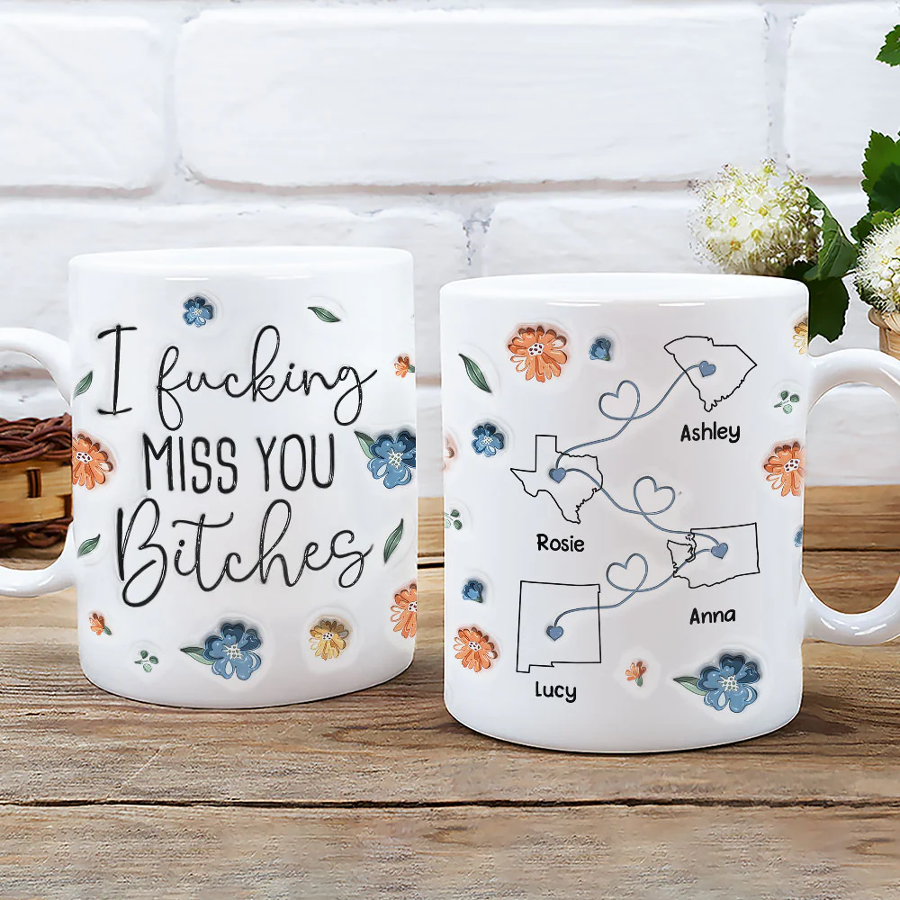 I Miss You Bestie Version 2 - Personalized Custom 3D Inflated Effect Mug - Image 4