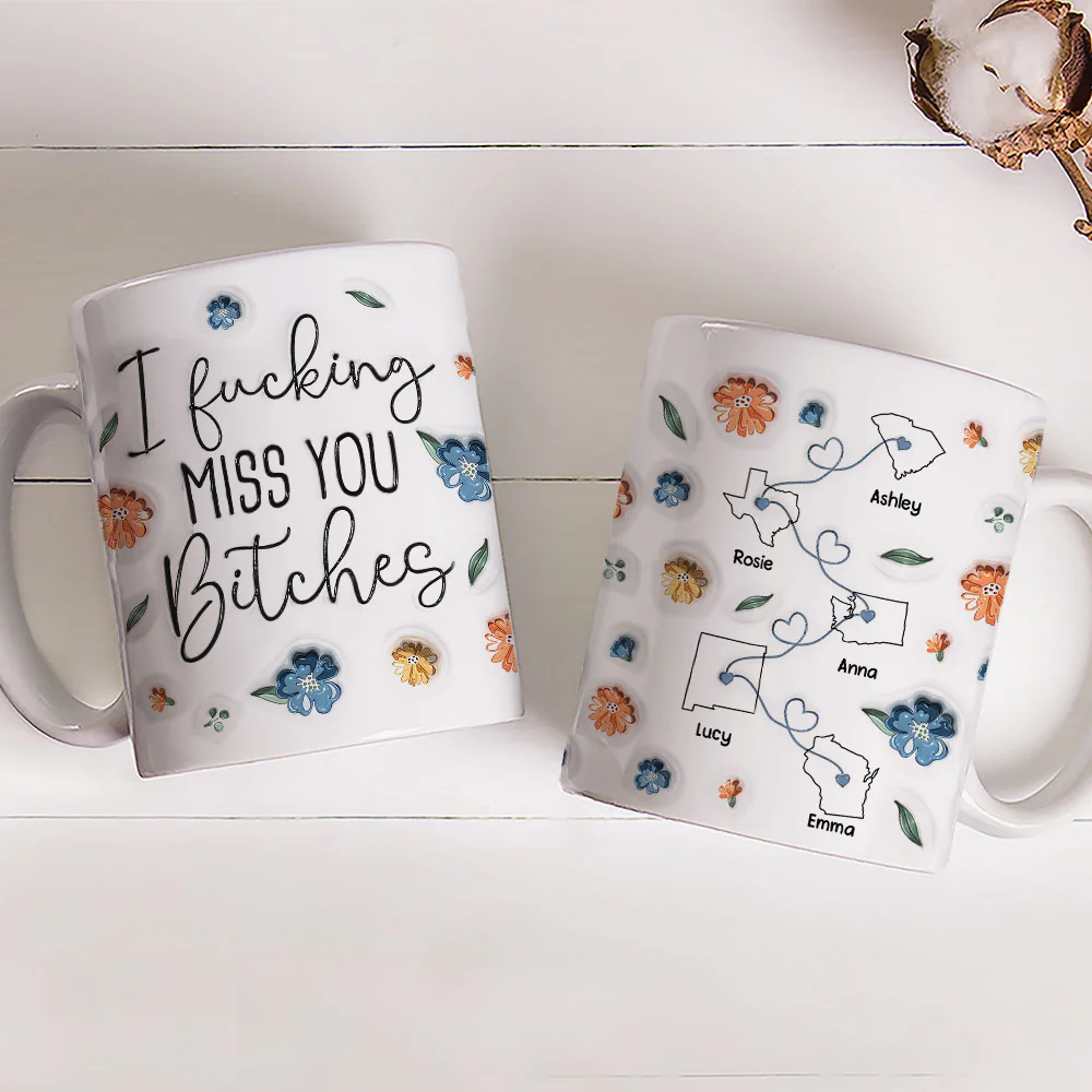 I Miss You Bestie Version 2 - Personalized Custom 3D Inflated Effect Mug - Image 5