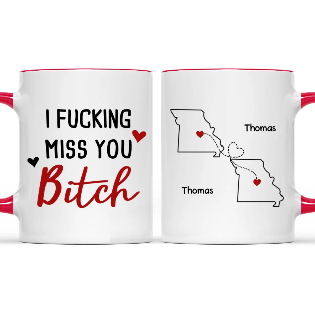 I Miss You Bitch- Personalized Custom Accent Mug - Image 9