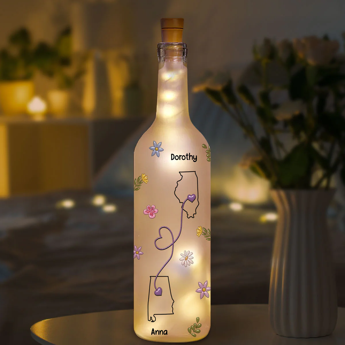 I Miss You Bitch - Personalized Custom Bottle Lamp - Image 5