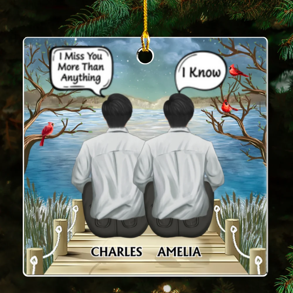 I Miss You I Know - Personalized Custom Acrylic Ornament - Image 5