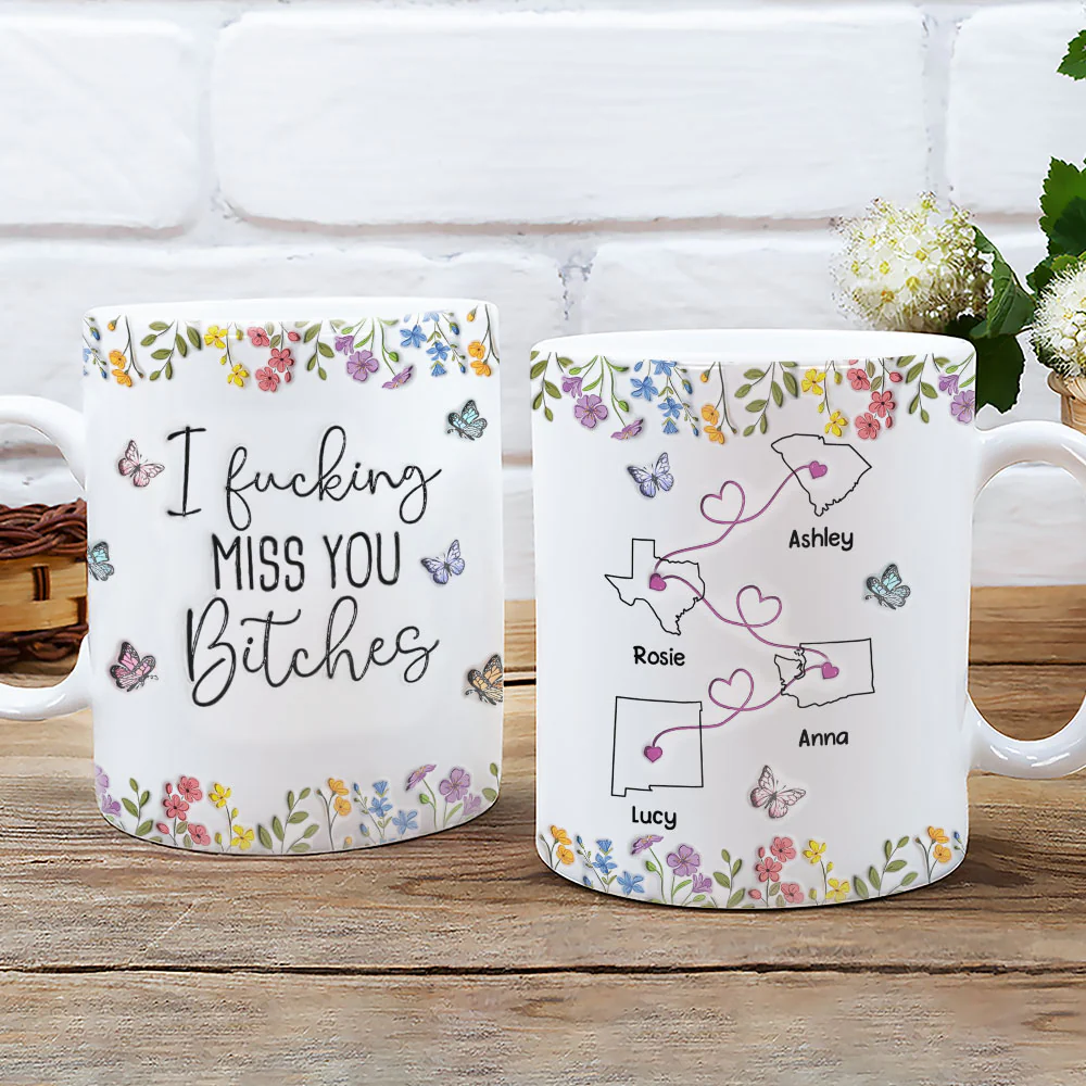 I Miss You My Bestie - Personalized Custom 3D Inflated Effect Mug - Image 4