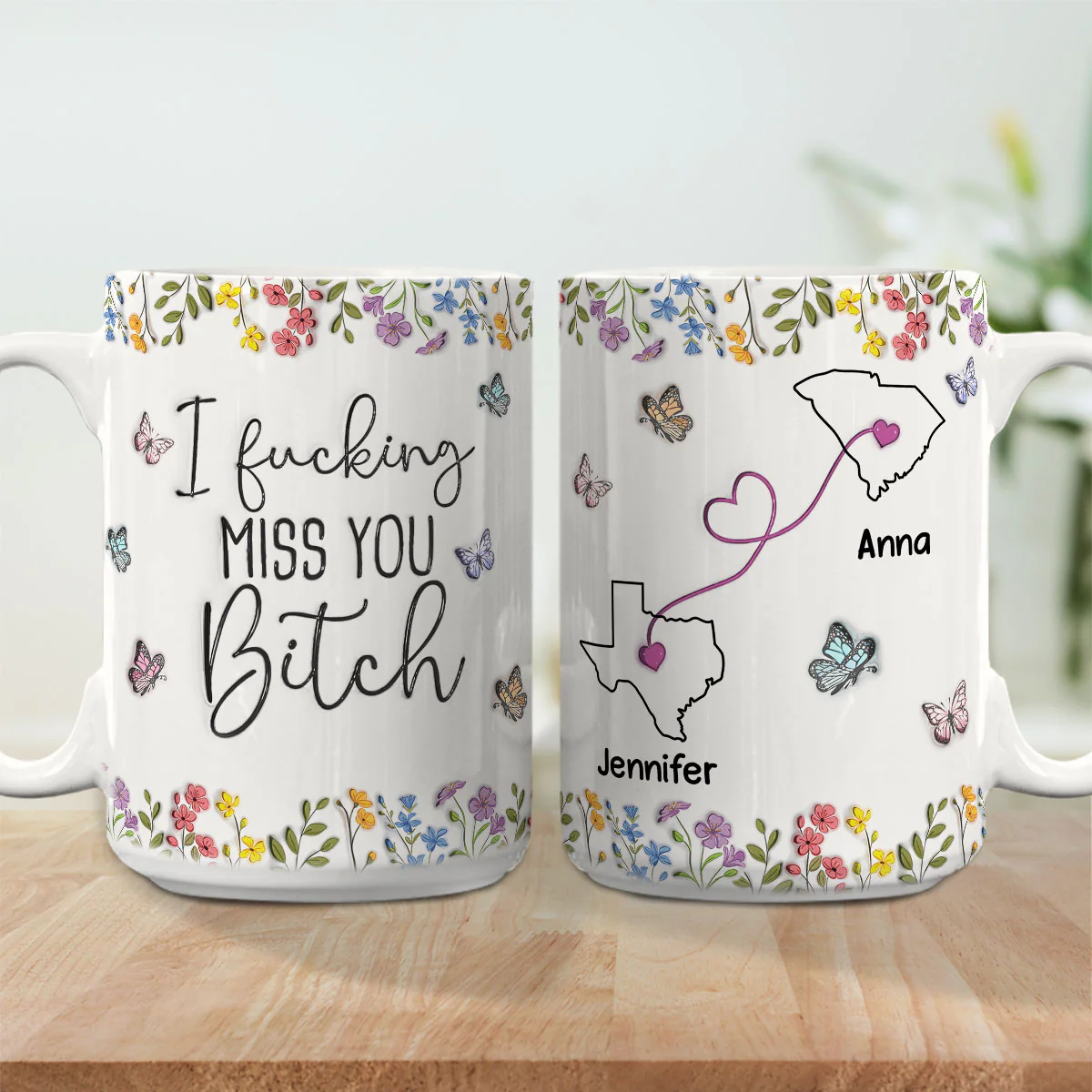 I Miss You My Bestie - Personalized Custom 3D Inflated Effect Mug - Image 6