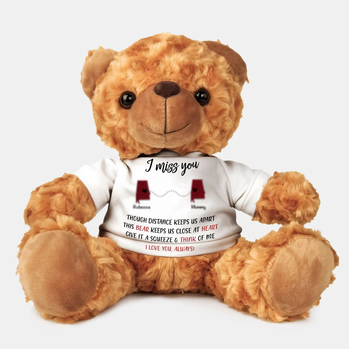 I Miss You - Personalized Custom Cuddle Bear - Image 6