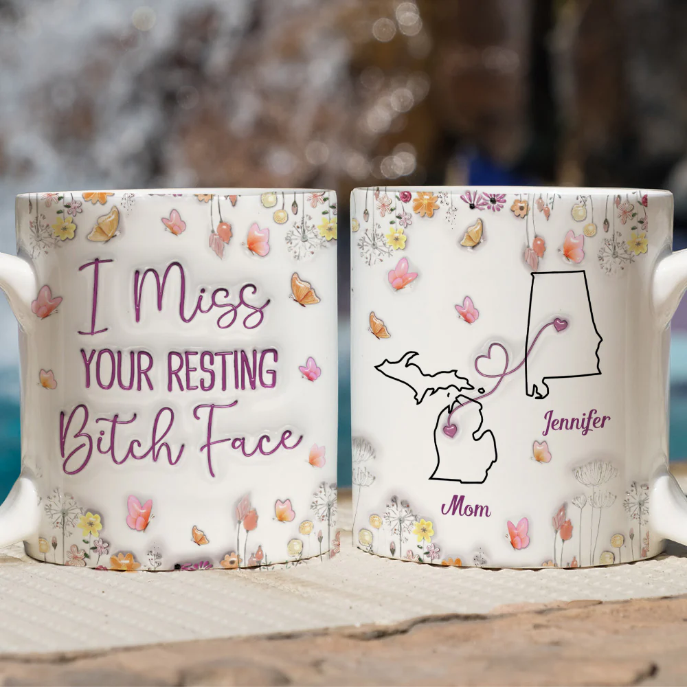 I Miss Your Resting Face - Personalized Custom 3D Inflated Effect Mug - Image 4