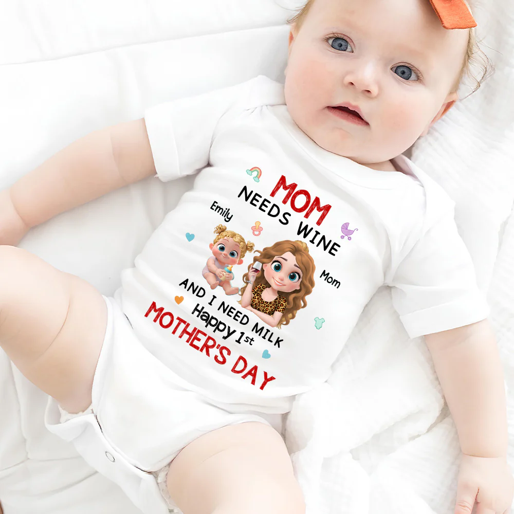 I Need Milk - Personalized Custom Baby Onesie - Image 2