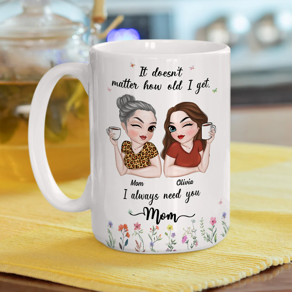 I Need My Mom Here - Personalized Custom Coffee Mug - Image 10