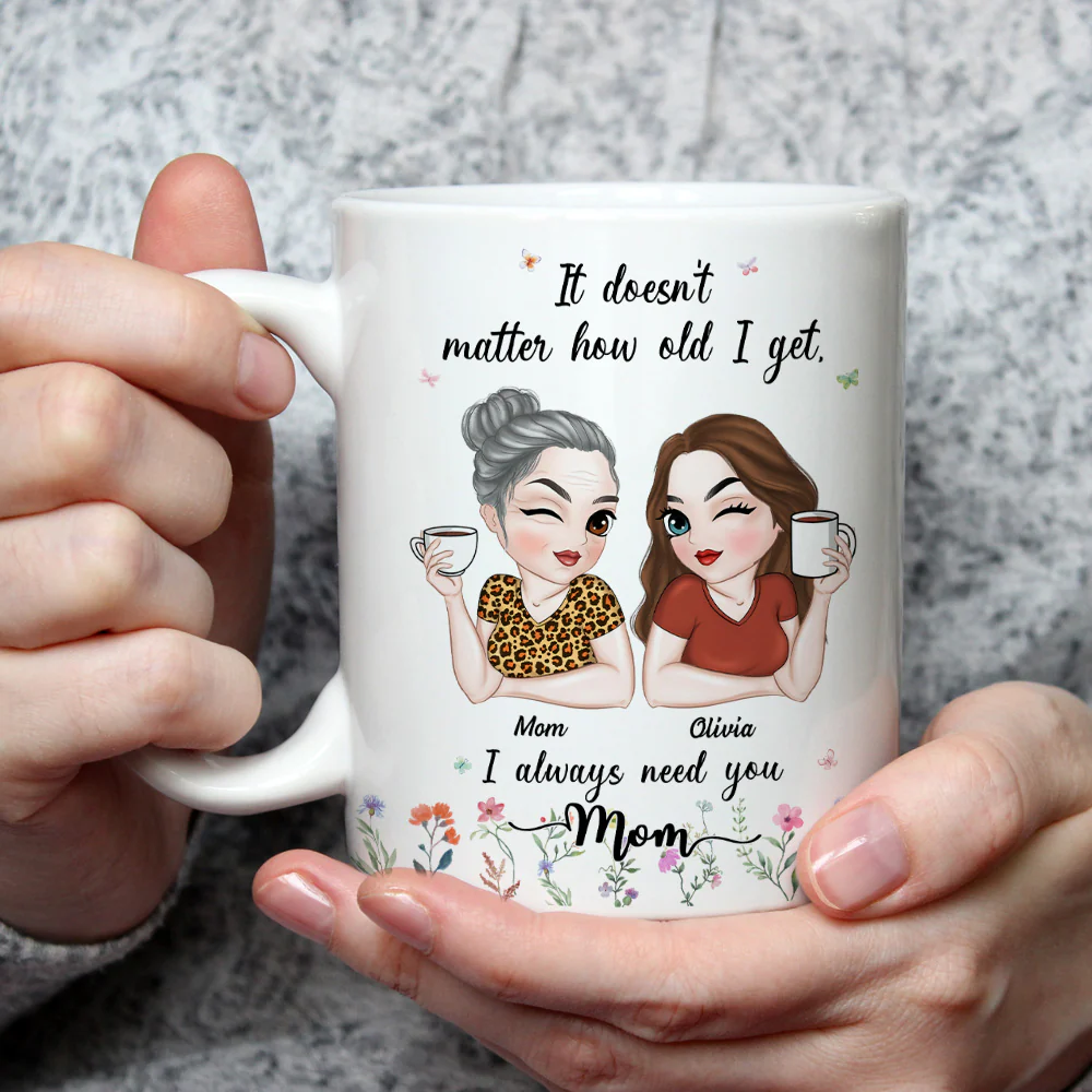 I Need My Mom Here - Personalized Custom Coffee Mug - Image 3