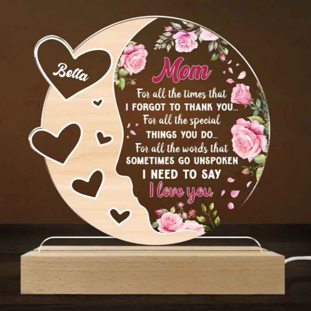 I Need To Say I Love You Mom - Personalized Custom LED Light - Image 4
