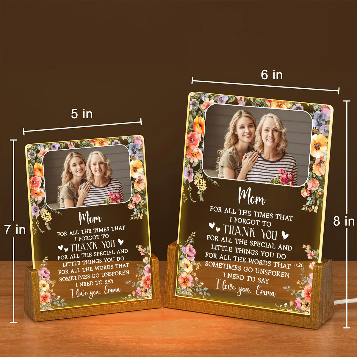 I Need To Say I Love You - Personalized Custom Plaque With Walnut Base - Image 2