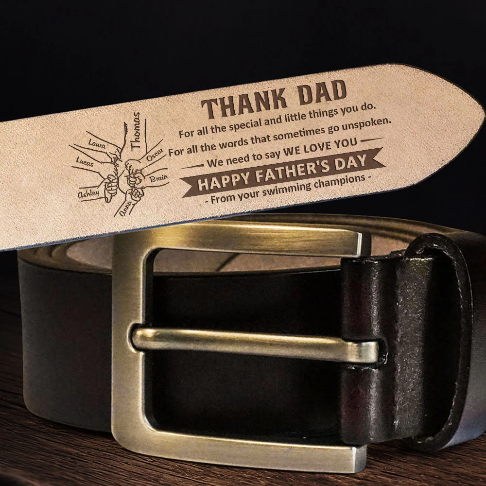 I Need To Say I Love You - Personalized Engraved Leather Belt - Image 5