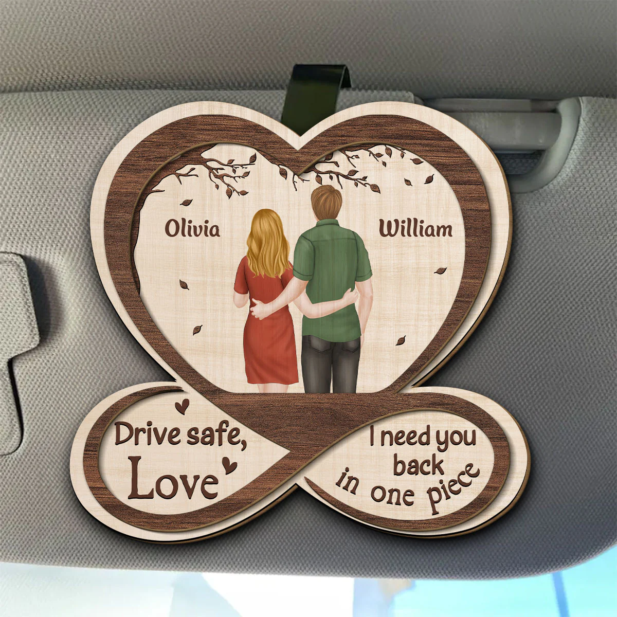 I Need You Back In One Piece - Personalized Custom Car Visor Clip - Image 4