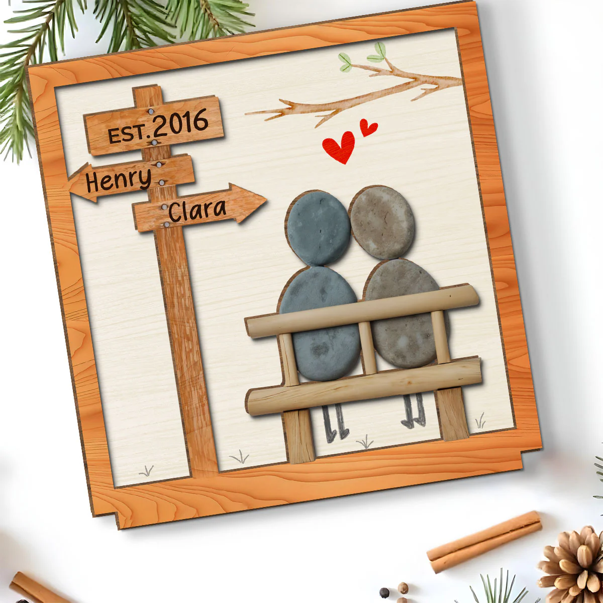 I Need You Because I Love You - Personalized Custom 2-Layer Wood Plaque With Flat Base - Image 4