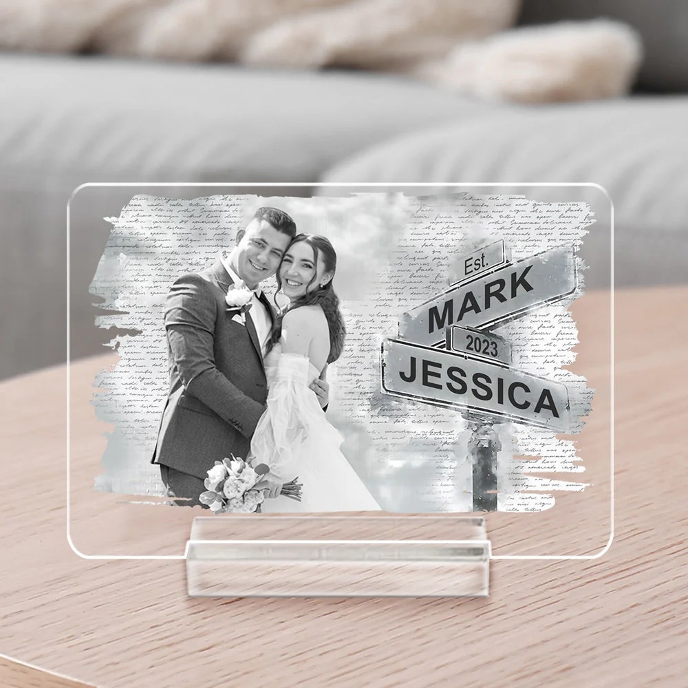I Need You Because I Love You - Personalized Custom Acrylic Plaque With Base - Image 2