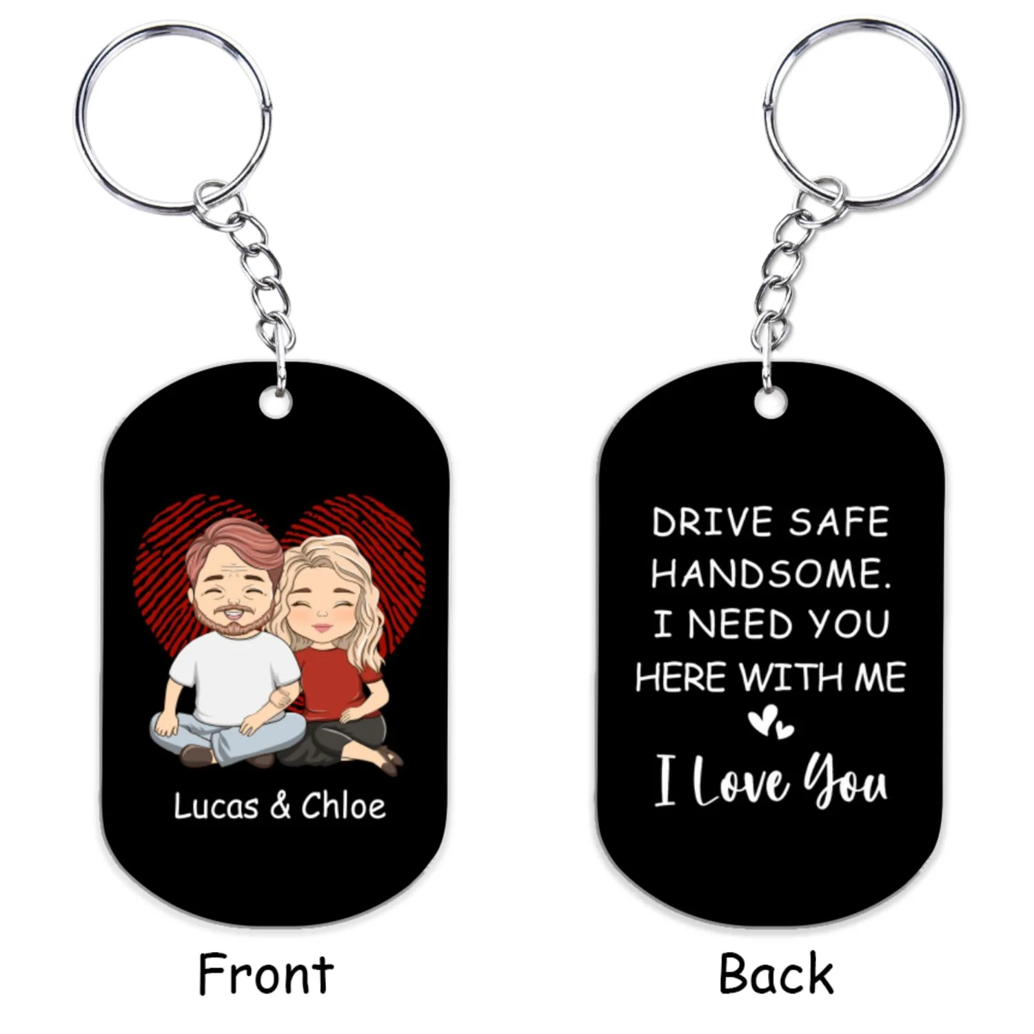 I Need You Here - Personalized Custom Acrylic Keychain - Image 8