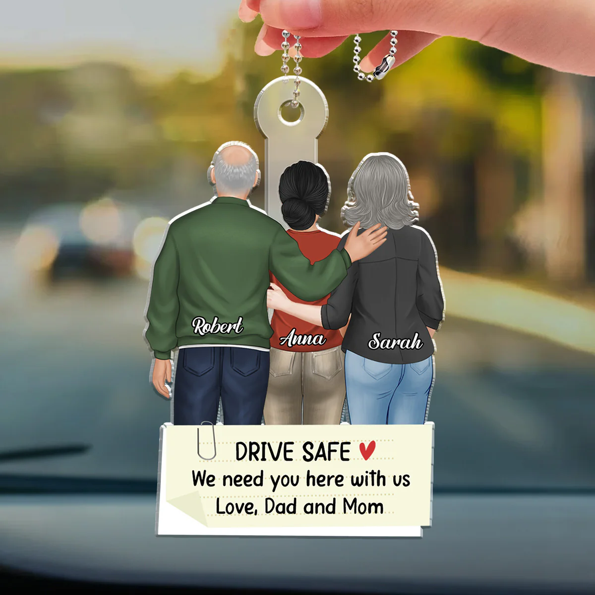 I Need You Here - Personalized Custom Car Ornament - Image 4