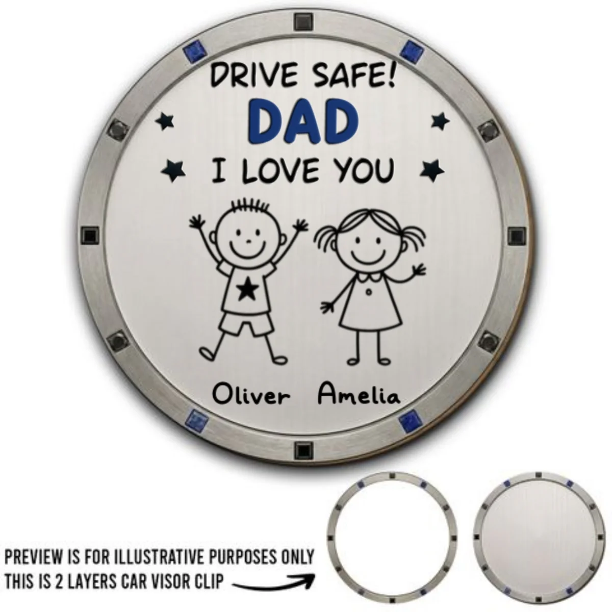 I Need You Home Safe - Personalized Custom Car Visor Clip - Image 6