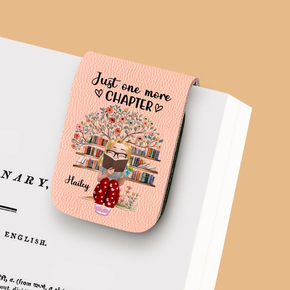 I Promise Just One More - Personalized Custom Leather Bookmark - Image 11