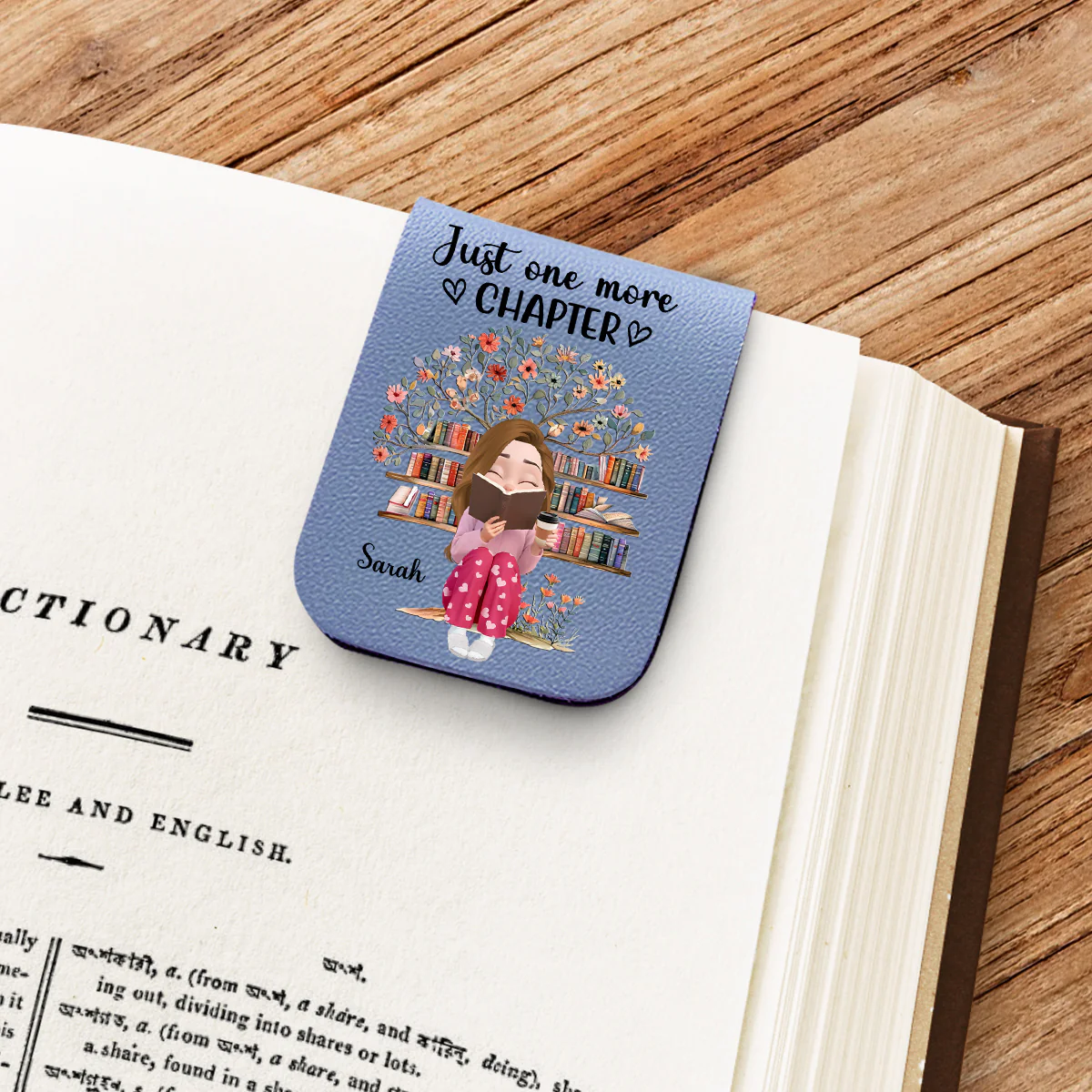 I Promise Just One More - Personalized Custom Leather Bookmark - Image 2
