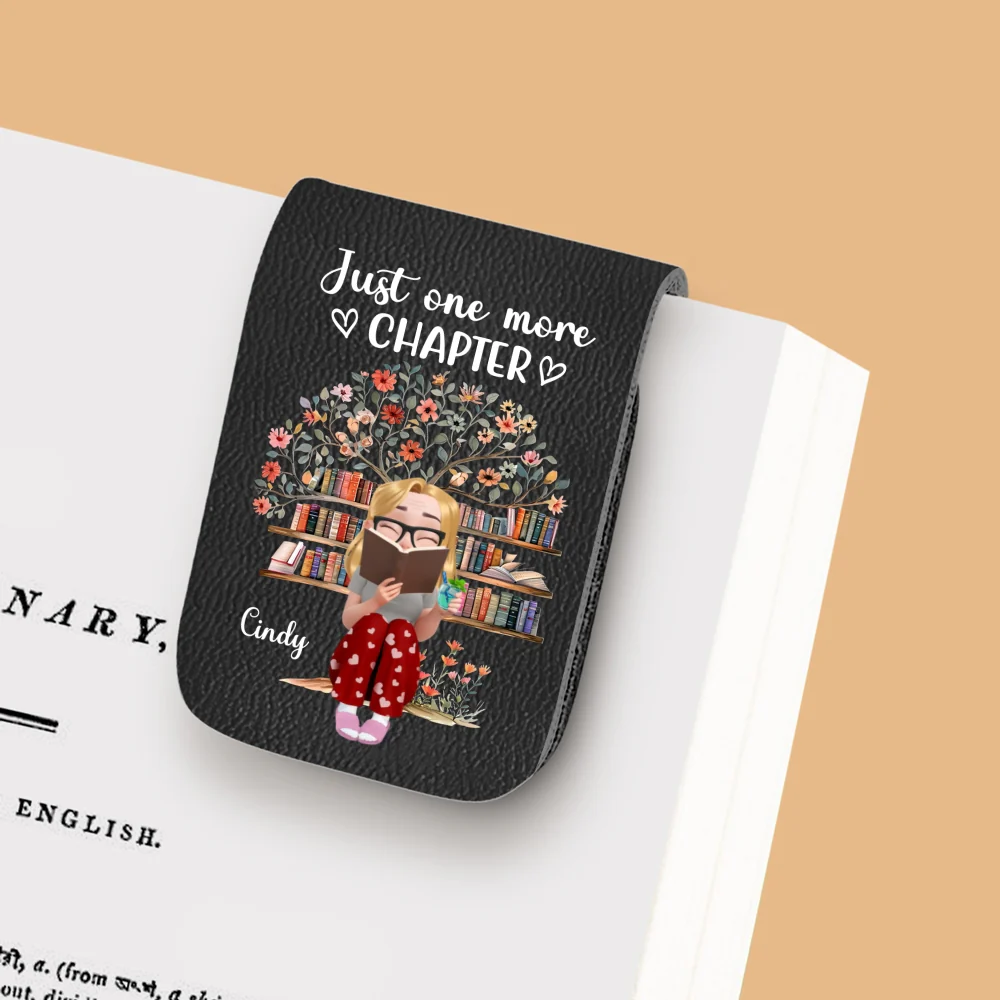 I Promise Just One More - Personalized Custom Leather Bookmark - Image 8