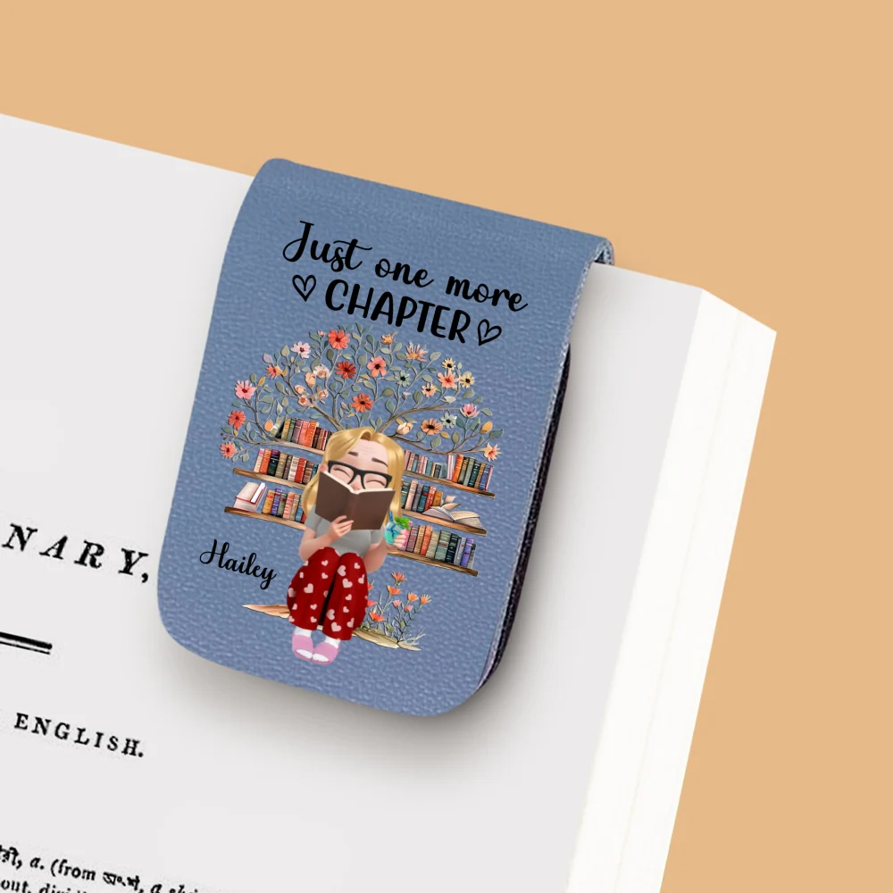 I Promise Just One More - Personalized Custom Leather Bookmark - Image 9