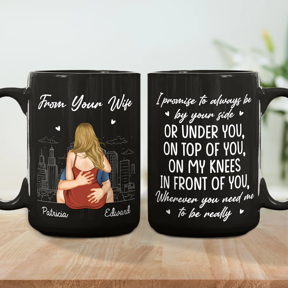 I Promise To Always By Your Side - Personalized Custom Coffee Mug - Image 5