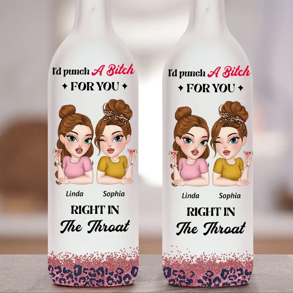 I Punch A Bitch For You - Personalized Custom Bottle Lamp - Image 4