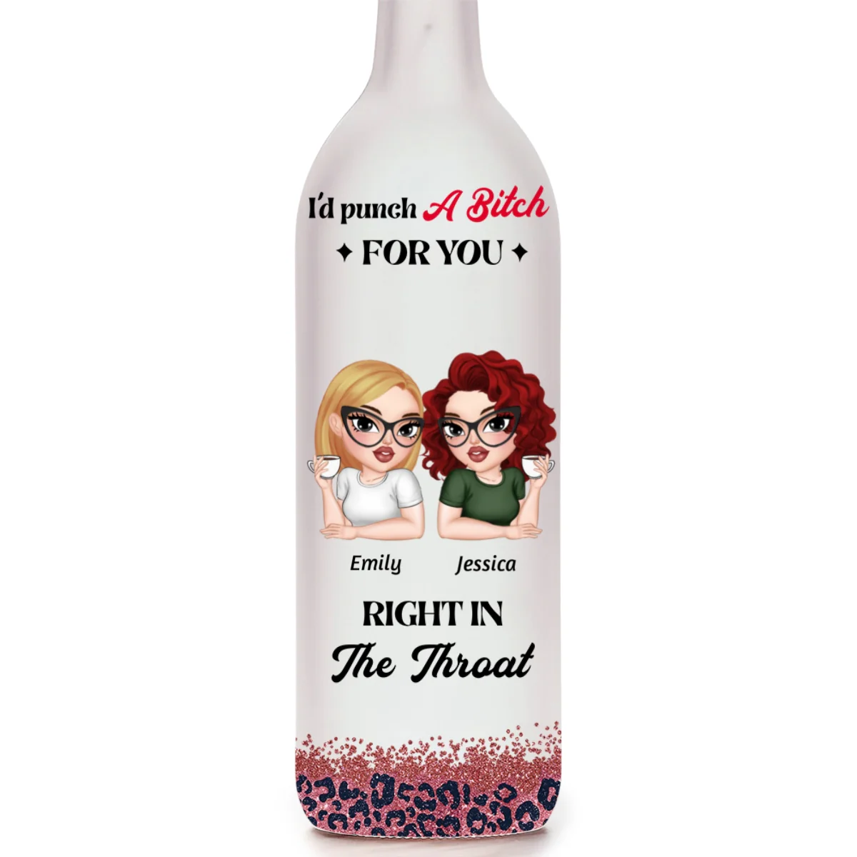 I Punch A Bitch For You - Personalized Custom Bottle Lamp - Image 6