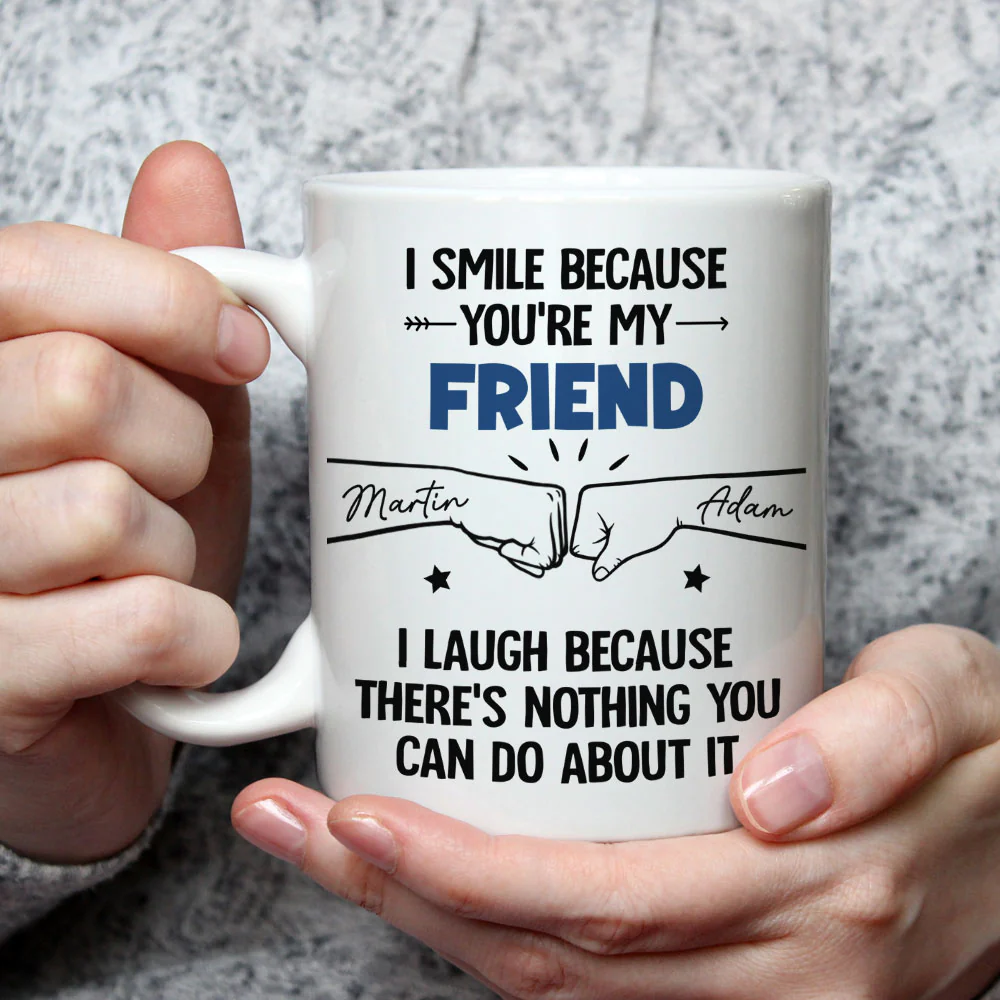 I Smile Because You Are My Brother - Personalized Custom Coffee Mug - Image 5