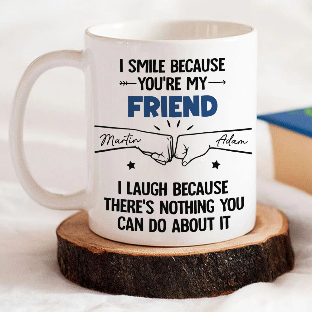 I Smile Because You Are My Brother - Personalized Custom Coffee Mug - Image 6